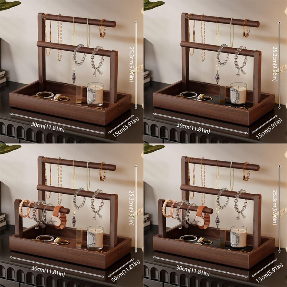 Solid Wood Bracelet Storage Holder Large Size Jewellery Organizer Closet Organization