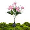 Solar Flowers Outdoor Waterproof 7 Head Artificial Lily LED Lamp With Stake Waterproof Solar Lights Outdoor For Garden Patio