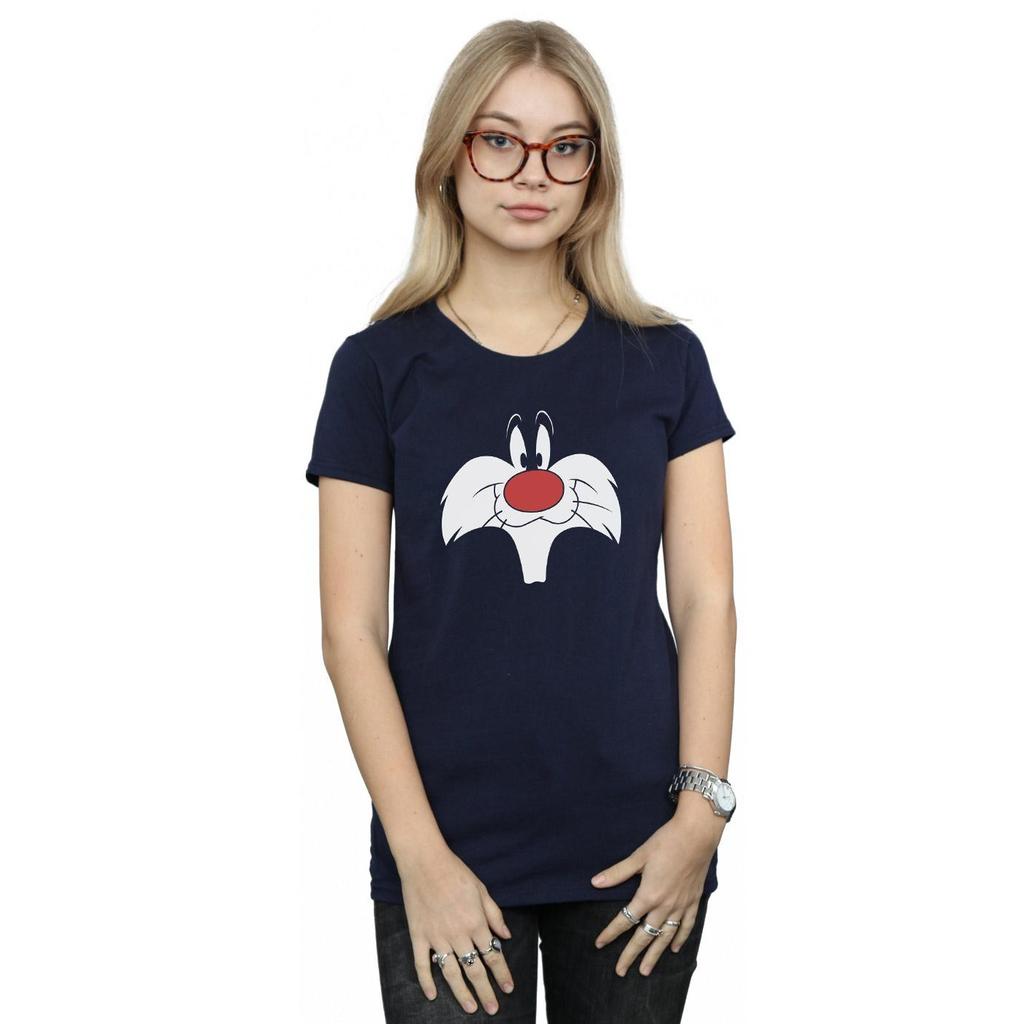 Looney Tunes Womens/Ladies Sylvester Big Face Cotton T-Shirt