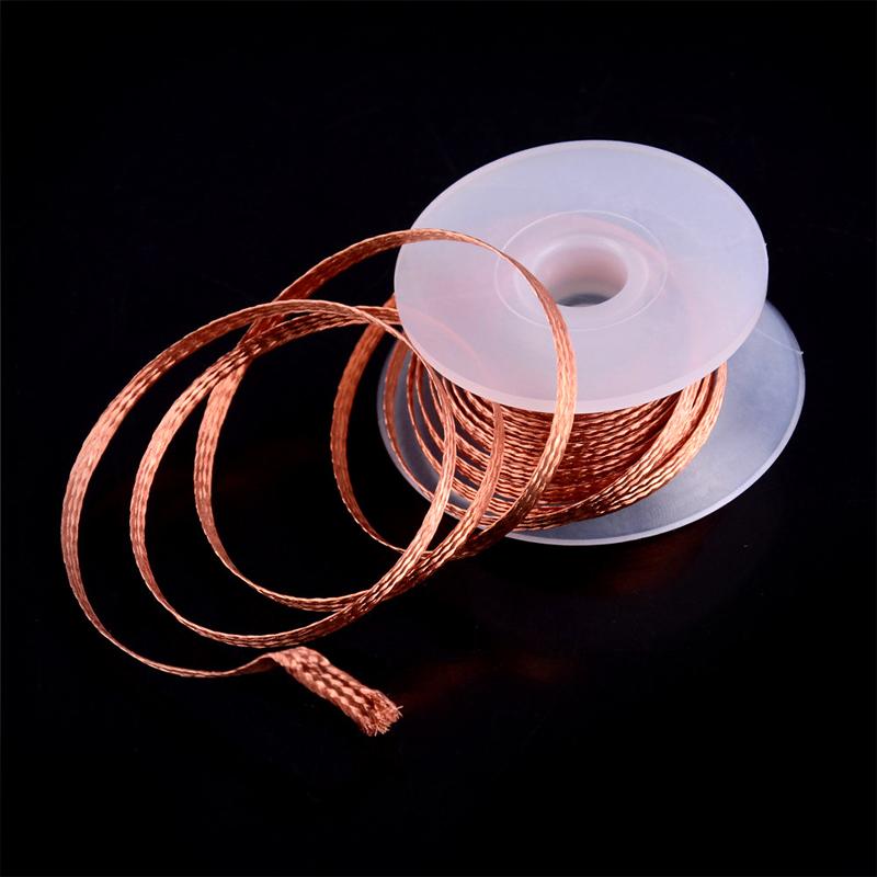 3mm Width 1.5M Length Solder Wire Desoldering Braid Welding Solder Remover Wick Wire Lead Cord Flux BGA Repair Tool Copper