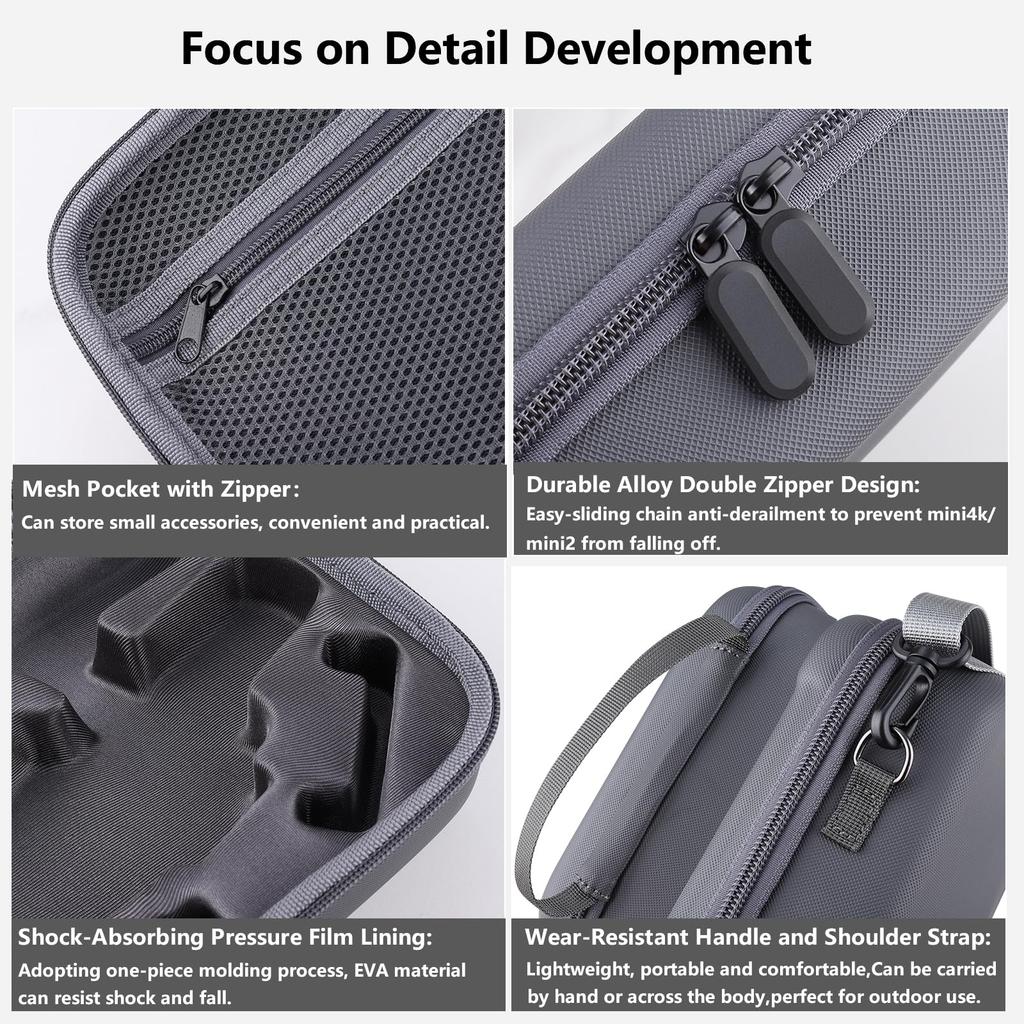 Travel Case for DJI OM 7P/ OM7 - Portable Storage Bag Hardshell Carrying Case Fits DJI Osmo Mobile 7/7P Accessory Case