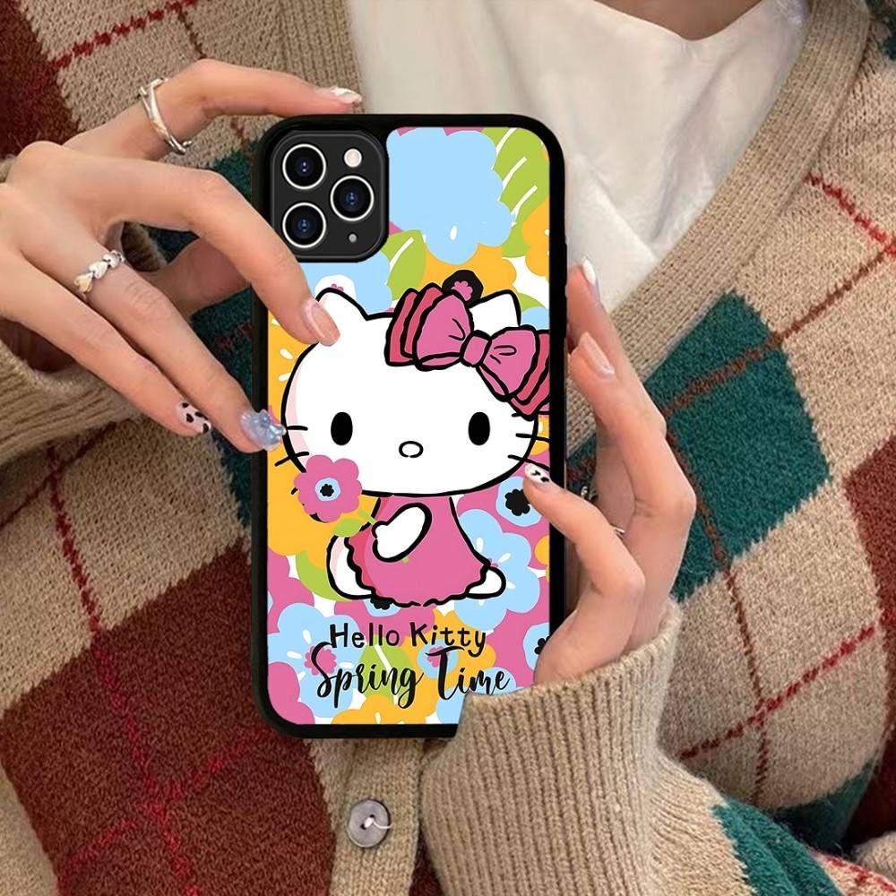 H-Hello Kitty Phone Case For IPhone 17 16 Pro Max Air 13 12 Mini 14 15 Plus 11 PC+TPU Back Cover