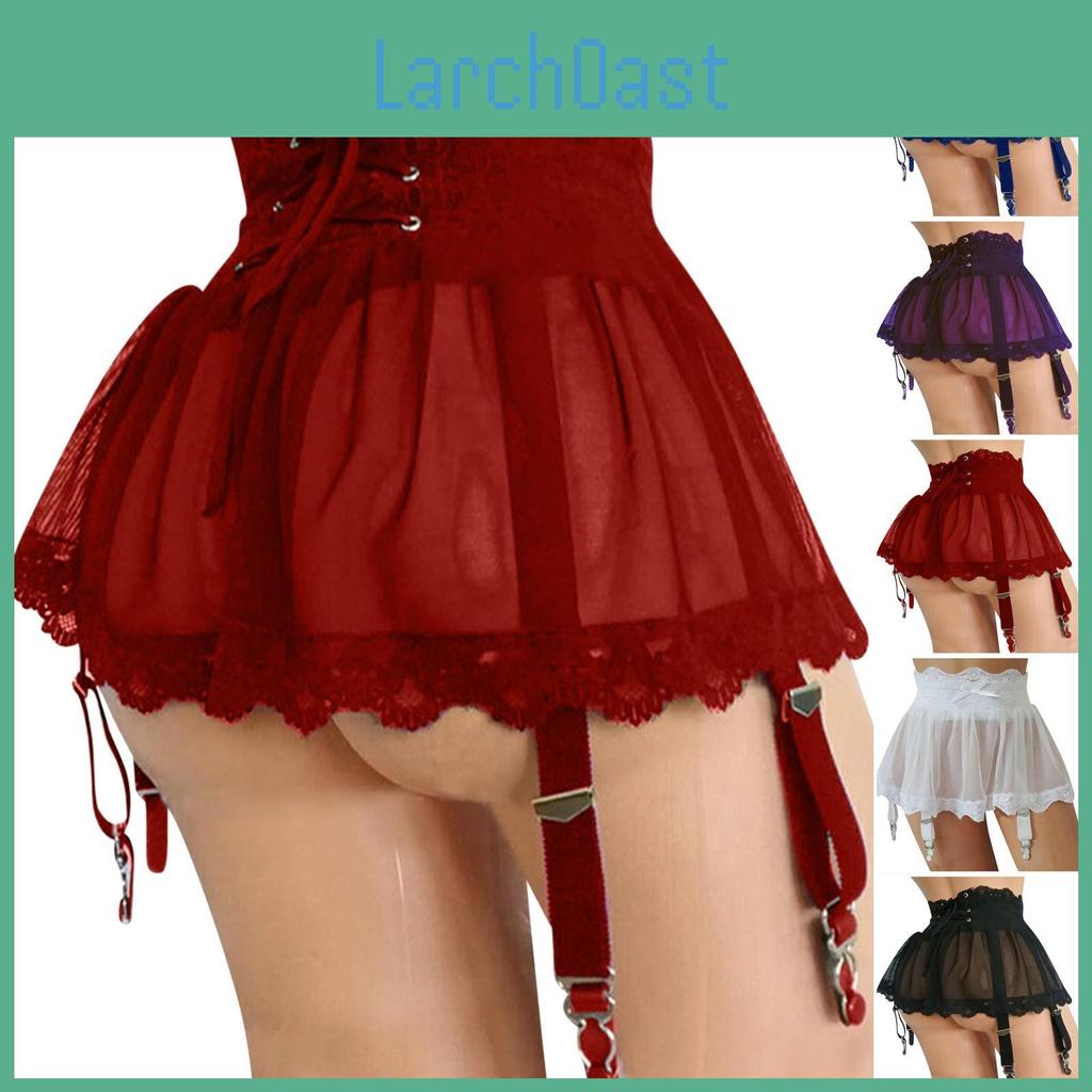 Women Plus Size Dress Lingerie Bandage Garter Stocking Suspenders Garter Belt Lace Mesh Female Hot Skirt Underwear Lingeries