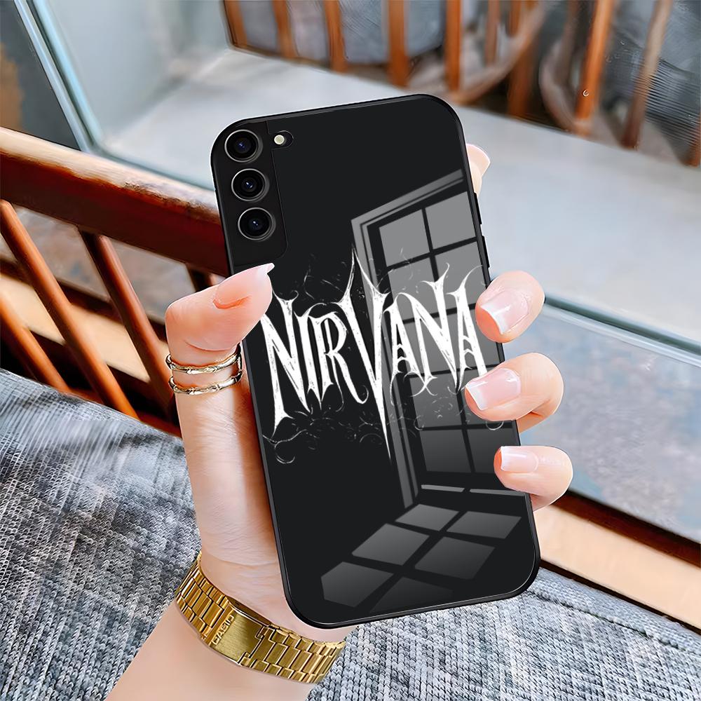 Чехол для телефона Band Hot N-Nirvana для Samsung S26 S25 Plus S20 S20 Plus S22 Ultra S23 FE S21 Plus S21 Ultra Стеклянная крышка