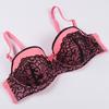 Floral Lace Cotton Bra Sexy Bh Comfort Underwear Women Sheer Half Cup Bras Female Brassiere