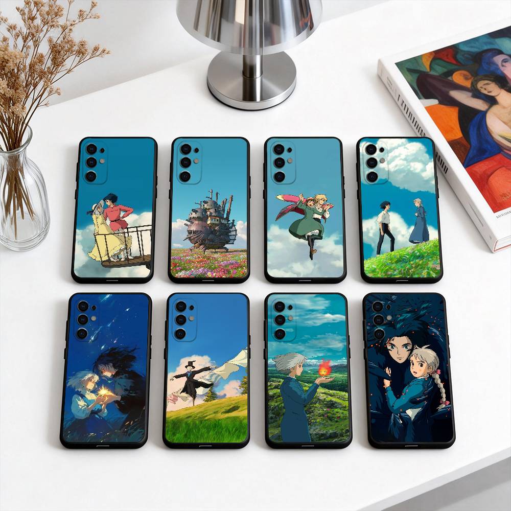 Чехол для телефона Healing H-Howles M-Moving C-Castles-es для Samsung S25, S24, S21, S22, S23, S30, Ultra, S20, Plus, Мягкий силиконовый черный чехол