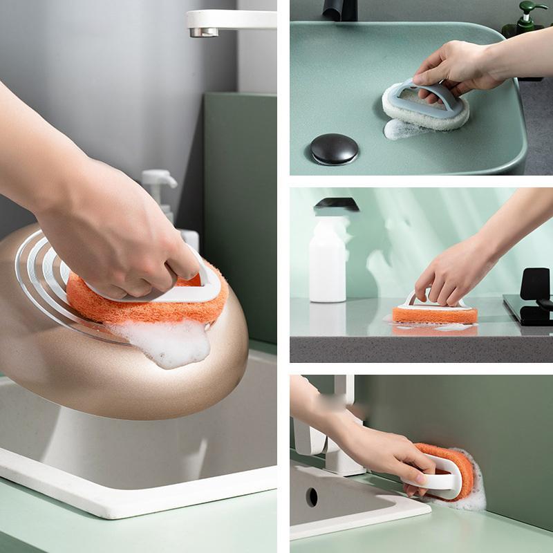 Щетка для чистки кухни, ванная комната, туалет, стеклянная стена, губка для чистки ванны, чистящие щетки, керамические инструменты для чистки оконных прорезей