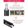 Reverse Folding Aluminum Alloy Light Stand Tripod with 1/4 Screw Interface for SLR Cameras Studio Lights etc.