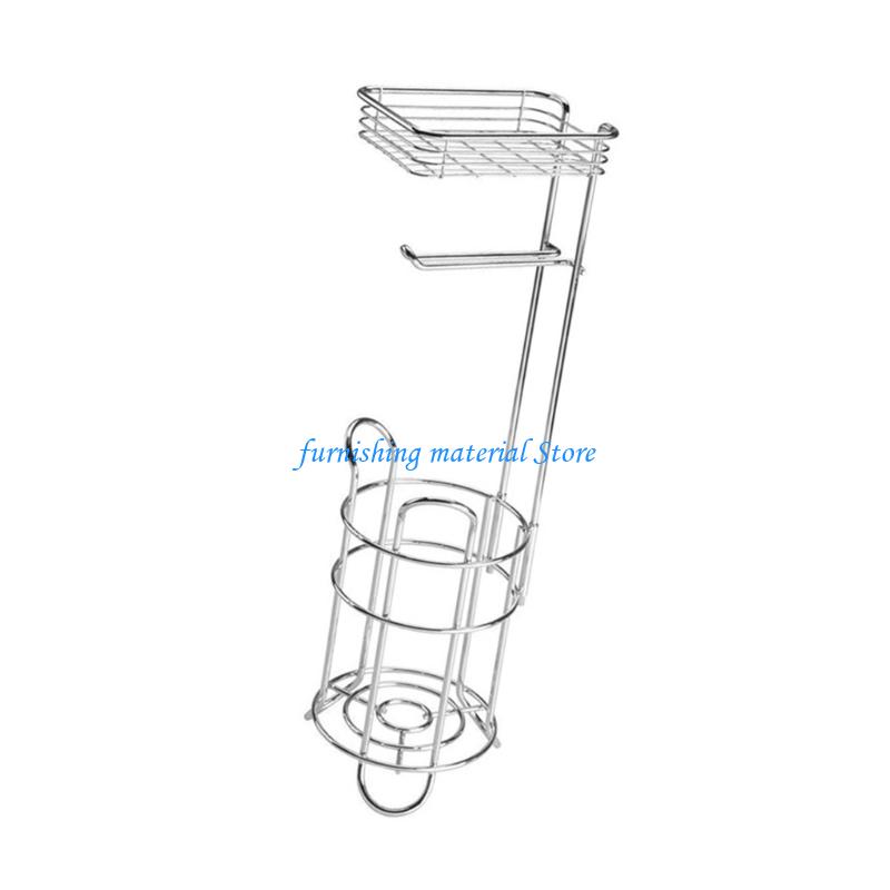 Y5GD Upgrades Iron Toilet Paper Rack Freestanding Toilet Paper Stand Simple Design Tissue Stand Perfect for Small Bathrooms