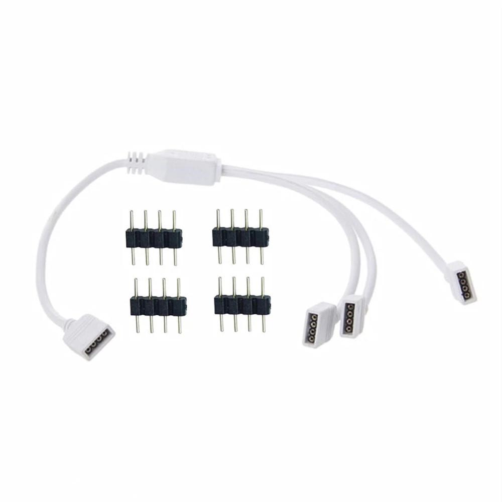 Разъем для светодиодной ленты, female, для 5050 3528, 4-контактный разветвитель, RGB-разъем, 4-контактный RGB-разветвитель, RGB-удлинитель