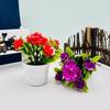 Bonsai Rose Artificial Potted Plant For Office Desk And Gift For Lovers Flower