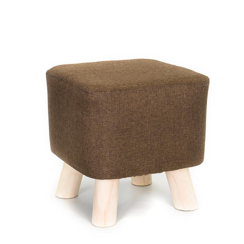 1 шт. Эластичный чехол для оттоманки Однотонный тканевый чехол для табурета Квадратный чехол для подставки для ног Всеобъемлющий Противоскользящий чехол для пуфика