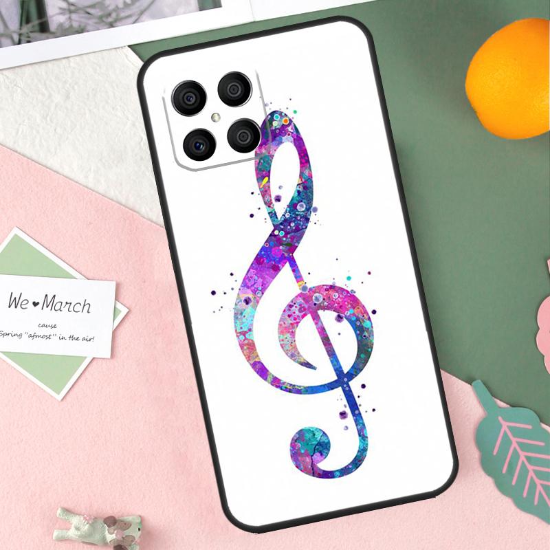 Чехол-футляр для нот с ключом-соль для Honor X8b X9b X9c X9a X8a X8 X9 50 70 90 Lite Honor 200 Lite Magic 7 5 6 Pro