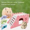 Hamster Villa with Ladder Ventilated Entertainment Venues Small Animal Hideout House for Bear