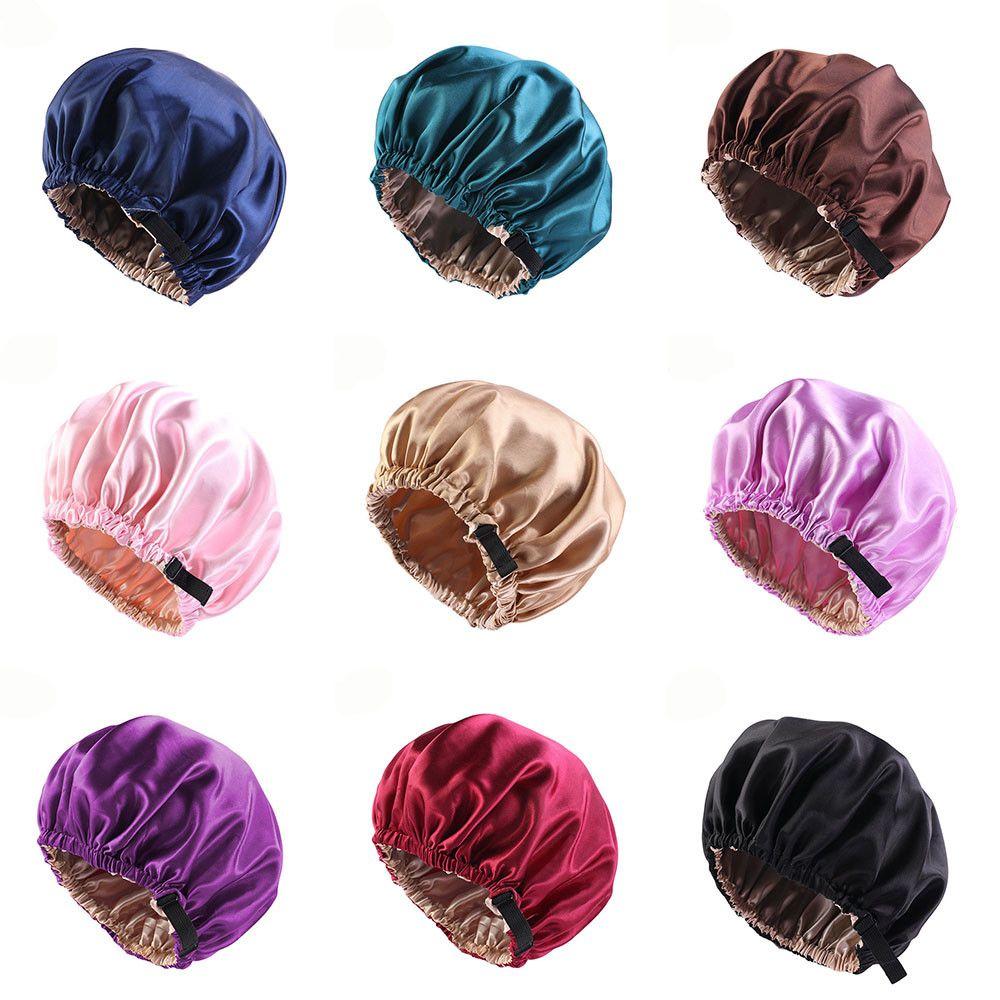 Women Flat For Sleeping Round Headwear Satin Hair Cap Haircare Ceremony Adjustable Night Hat