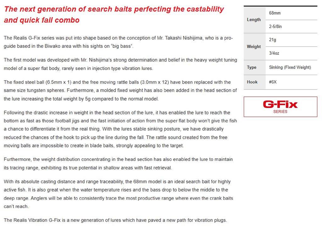 DUO Realis Vibration 68 G Фиксированная тонущая приманка CSH3061 (9272)