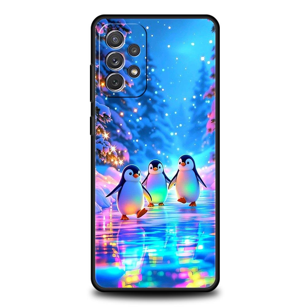 Пингвин Кавайи Милый Чехол для Телефона для Samsung A17 A13 A15 A25 A35 A51 A55 A71 A21S A11 A31 A41 A23 A53 A73 5G A03S A05s