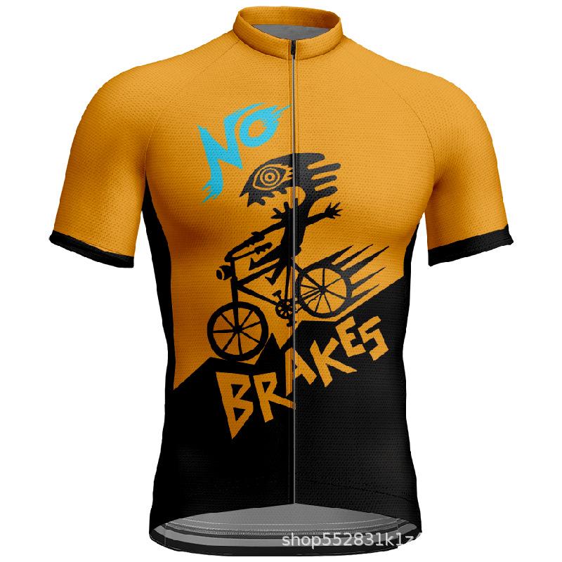 Close-fitting Tights, Cycling Clothes, Sports Tops, Shoulder Sleeves, T-shirts, Partial 3D Printing Men's Summer