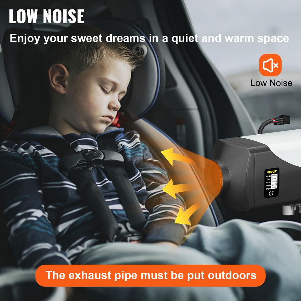 VEVOR 5 кВт автомобильный обогреватель 12 В воздушно-дизельный обогреватель для автобусов, авто лодок, яхт, домов на колесах, грузовиков с прицепом, RV 5000 Вт, воздушно-дизельный стояночный обогреватель