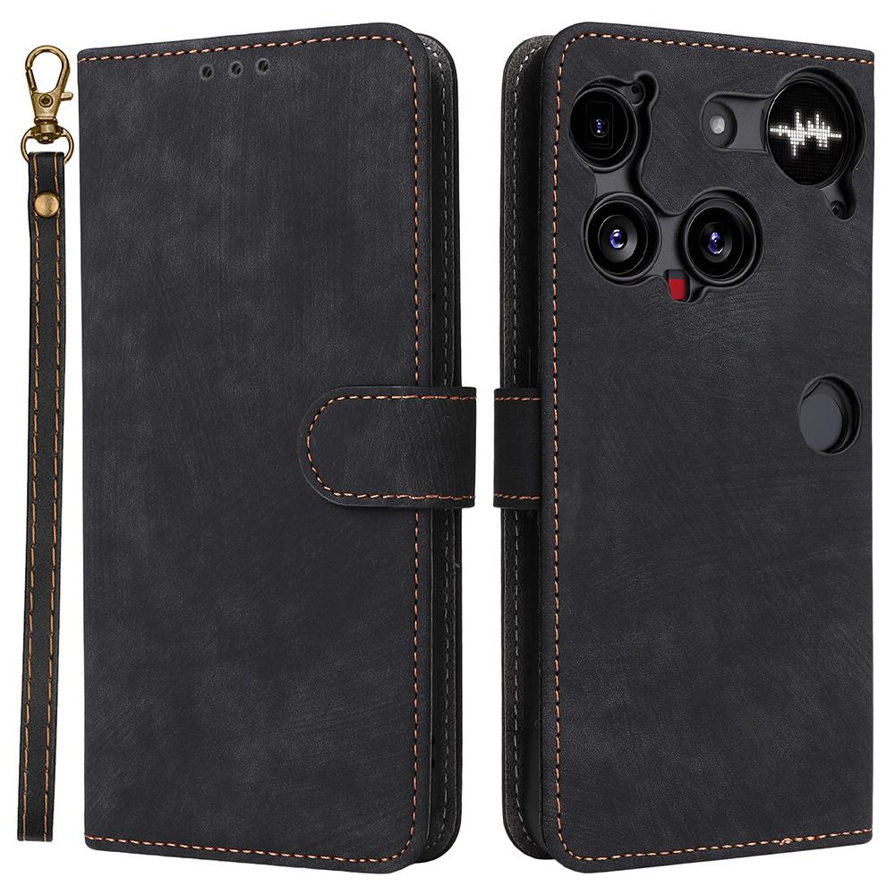 For Nothing Phone (3) 5G Case Wallet RFID Blocking PU Leather Phone Cover Stand with Strap