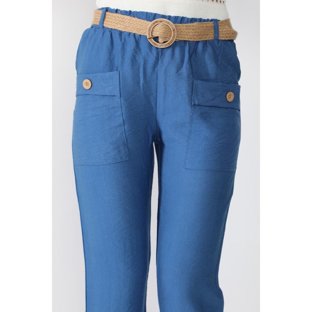 Брюки-морковки с высокой талией и поясом, передние карманы