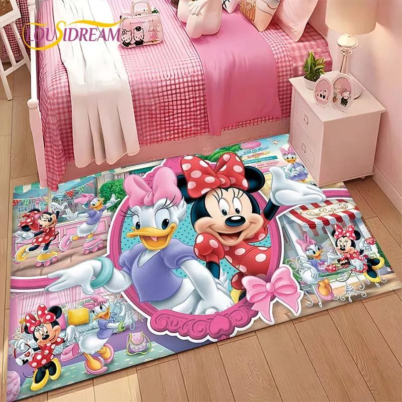 Kawaii Mickey Minie Mouse Caroon Cute Carpet for Living Room Bedroom Rugs Kitchen Door Un-slip Floor Mats Alfombra Birthday gift