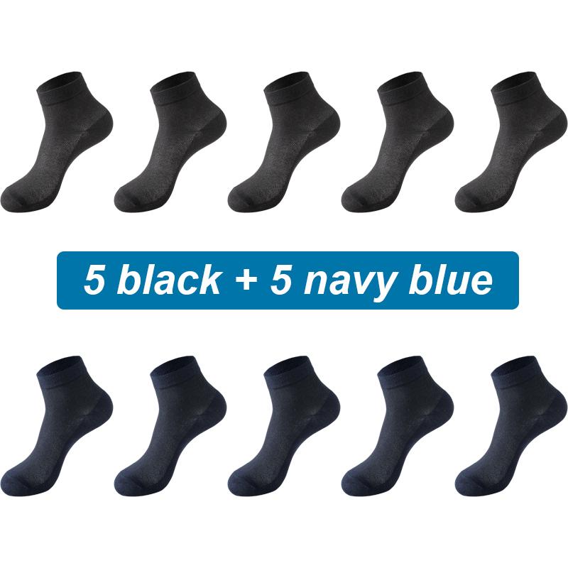 10 пар мужских сетчатых носков из органического хлопка, дышащие, новые черно-белые деловые носки, повседневные спортивные носки весна-лето для мужчин, высокое качество, большие размеры, EUR38-45