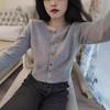 Премиальный кардиган в корейском стиле из 100% чистой шерсти - женский короткий базовый плащ на весну/осень