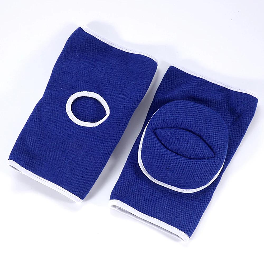 1 Pair Sports Compression Knee Pads Elastic Knee Protector Thickened Sponge Knee Brace Support For Dancing Workout Training Yoga