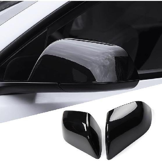 For Tesla Model Y Rearview Mirror Guard Cover, Side Mirror Cover Exterior Accessories Fit For Model Y -2024 (Model Y-Gloss Carbon Fiber Pattern)