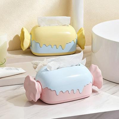Мультяшная Конфетная Коробка для Салфеток Пластиковый Декоративный Контейнер для Бумаги Изысканный Диспенсер для Бумажных Полотенец Большой Вместимости Функция Хранения