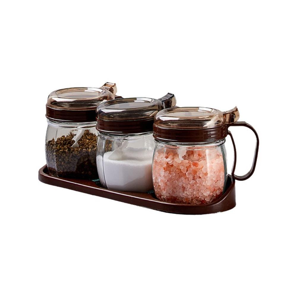 Sealing Kitchen Storage Bottle Large Capacity Condiment Jar Oil Bottle Holder Salt Pot  Home Use
