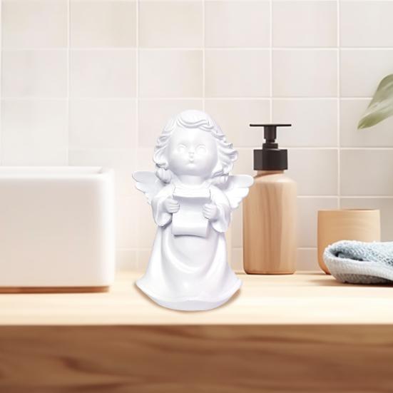 Little Angel Statue Resin Cherub Figurine Praying Angel Sculpture for Home Office Shelf Desktop Cabinet Decoration