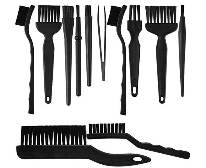 Набор антистатических щеток для очистки пыли с телефонов, компьютеров, клавиатур и печатных плат с круглой рукояткой