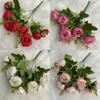 Faux Peony Floral Arrangement For Festive Occasions Christmas Valentines Day Gift