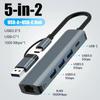 USB C Хаб Многопортовый Адаптер USB-C USB-A Type C USB 3.0 Гигабитный Ethernet RJ45 Передача Данных Док-станция для MacBook Pro