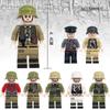 8pcs British French Army Doll Building Block Toy Doll M8051 Assembling Building Block Toy