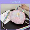 Bow Cute Cartoon Girl Pattern Childrens Shoulder Bag With Design Sequins