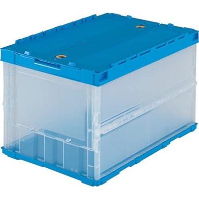 Trusco Nakayama (TRUSCO) Thin Folding Container 50L Lock Lid Transparent TR-C50B-TM Storage Case Box