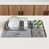 Kitchen Supplies 2 in 1 Coffee Machine Mat Silicone Waterproof Coffee Bar Mat Non-slip Insulated Drain Pad Home