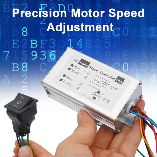 Плата управления PWM 1200 Вт Контроллер скорости двигателя Универсальный безопасный в использовании ШИМ-контроллер для электродвигателя Аксессуары