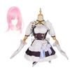 Cosplay  Impact Anime Game Elysia Costume  Wig Stricker Accessories Sets Maid Outfit Halloween For Woman Dress