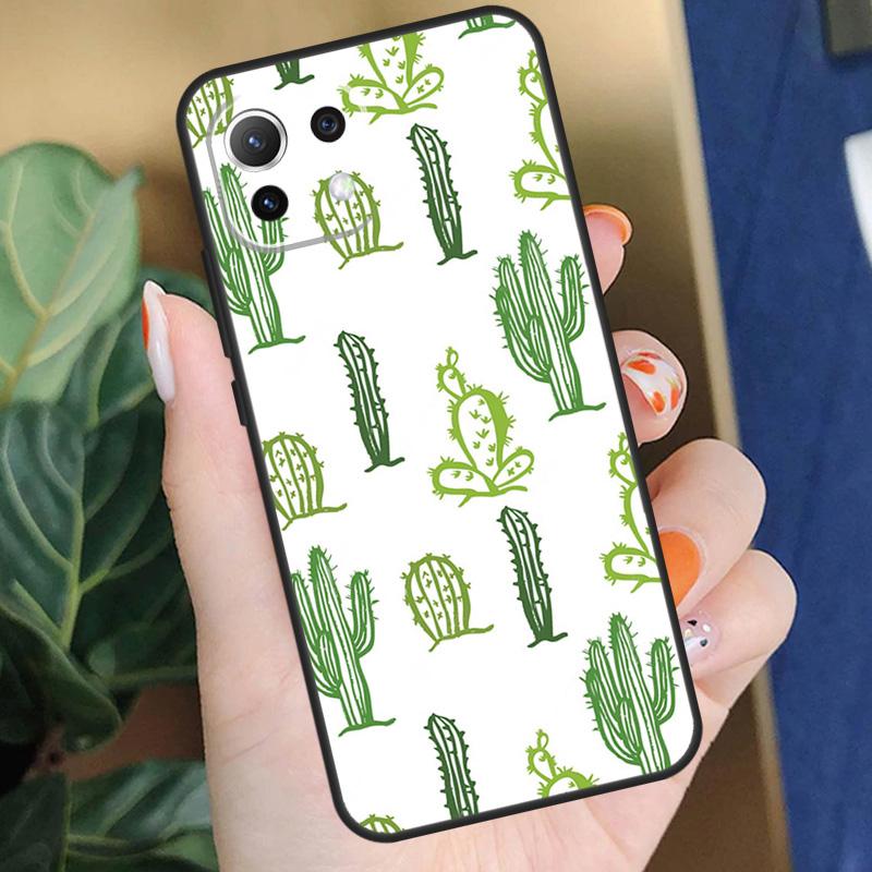 Чехол с узором кактуса для Xiaomi 15 14 Ultra 13T 14T 15T Pro 17 Pro Max POCO F8 F7 F5 F6 X5 X6 X7 Pro Coque