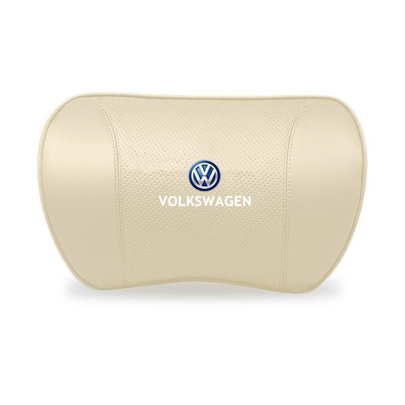 Valve Stems Caps For Volkswagen VW Amarok Tiguan T-Cross Passat Polo Leather Car Seat Headrest Lumbar Support Head Pillow Auto HAL6