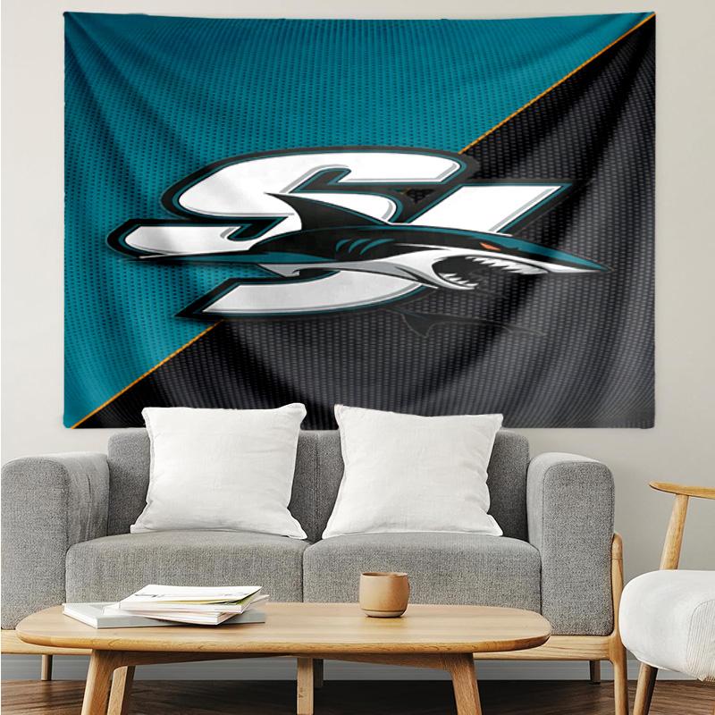 1PC Shark City Lights Tapestry Accessories Playroom Tapestry, for Bedroom,Livingroom, dormitory Room Wall Decor Fan Birthday Gifts