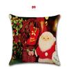 Happyspree Happy Christmas Pillow Cases Stylish Flax Sofa Cushion Covers For Festive Decor