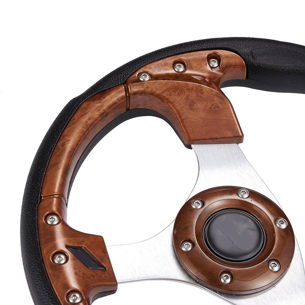 Автомобильный плоский руль WoodGrain с серебряными спицами, универсальный спортивный гоночный классический стиль