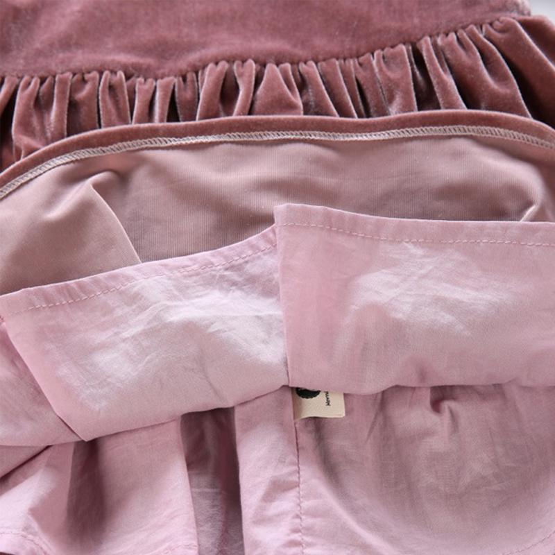 Зимнее бархатное детское платье