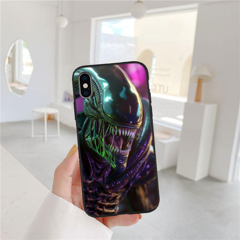 CJ4 Aliens vs Predator Xenomorph Soft Shell Phone Case for OPPO A3 Pro A72 A74 A76 A77 A77S A78 A79 A94 A95 A18 A40M A58