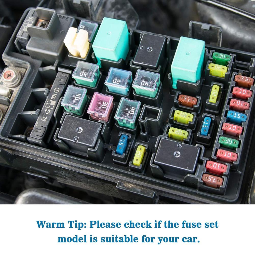 30 шт. набор автомобильных предохранителей 20A 30A 40A 50A 60A автомобильные высокие и низкие профильные коробчатые предохранители для автофургонов